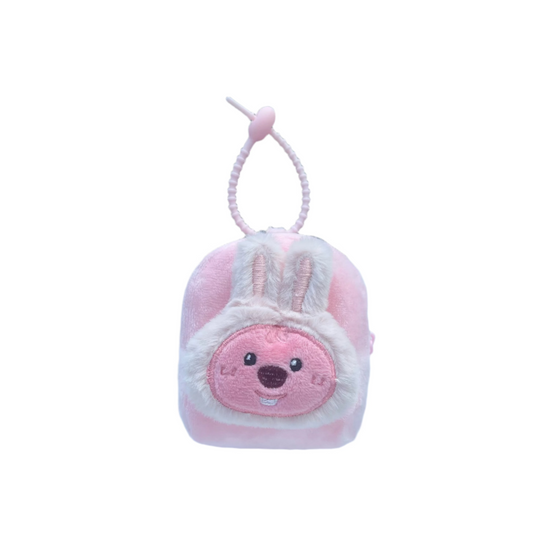 Waste Bag Dispenser, cute treat pouch, poop bag holder, fluffy dog poop bag carrier, front image