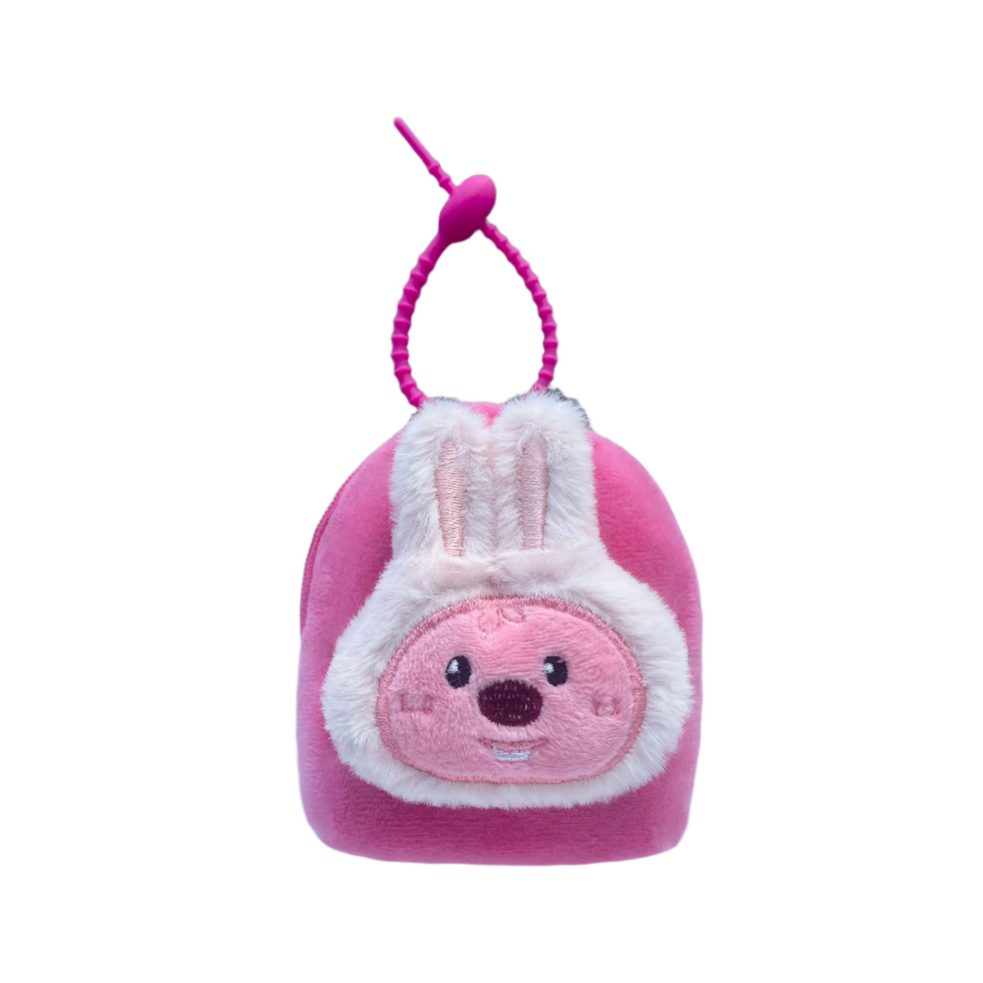 Waste Bag Dispenser, cute treat pouch, poop bag holder, fluffy dog poop bag carrier, front image