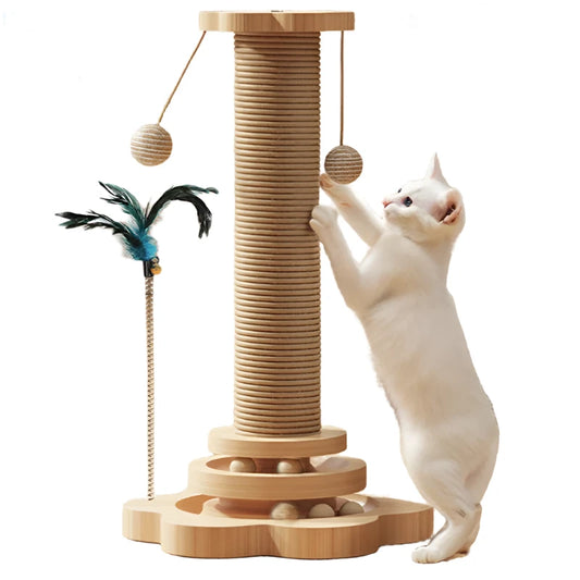 Wooden & Sisal Cat Scratching Toy