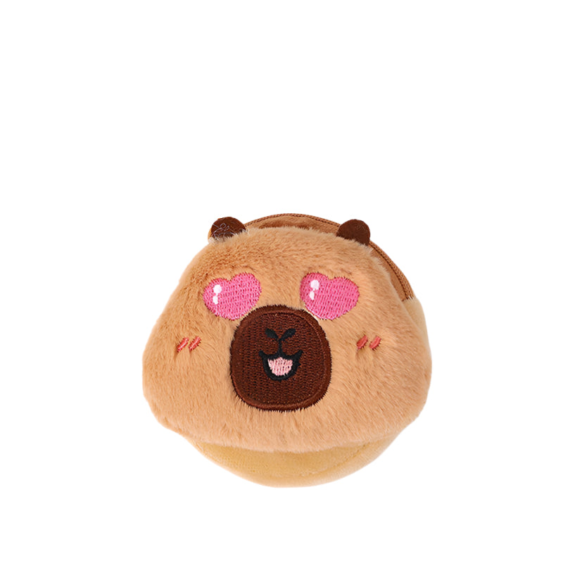 Waste Bag Dispenser, cute treat pouch, poop bag holder, fluffy dog poop bag carrier, front image