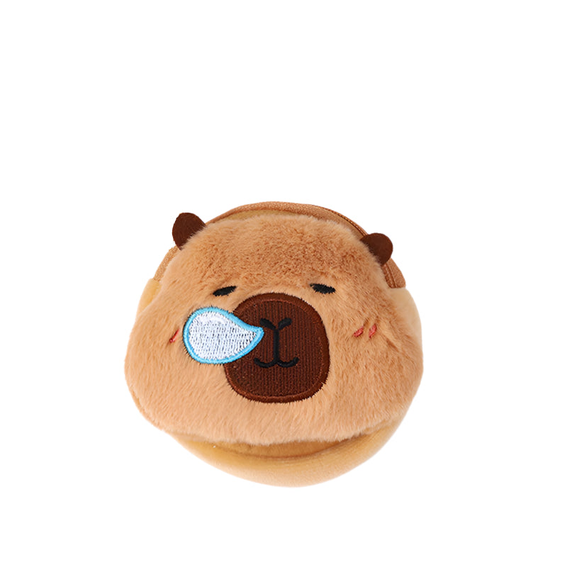 Waste Bag Dispenser, cute treat pouch, poop bag holder, fluffy dog poop bag carrier, front image